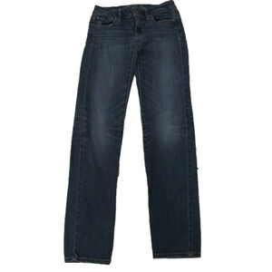 𝅺AMERICAN Eagle Stretch Blue Dark Wash Five Pocket Mid Rise Skinny Jean